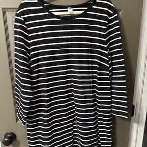 Old Navy Cotton Stretch Striped Dress – Size XXL